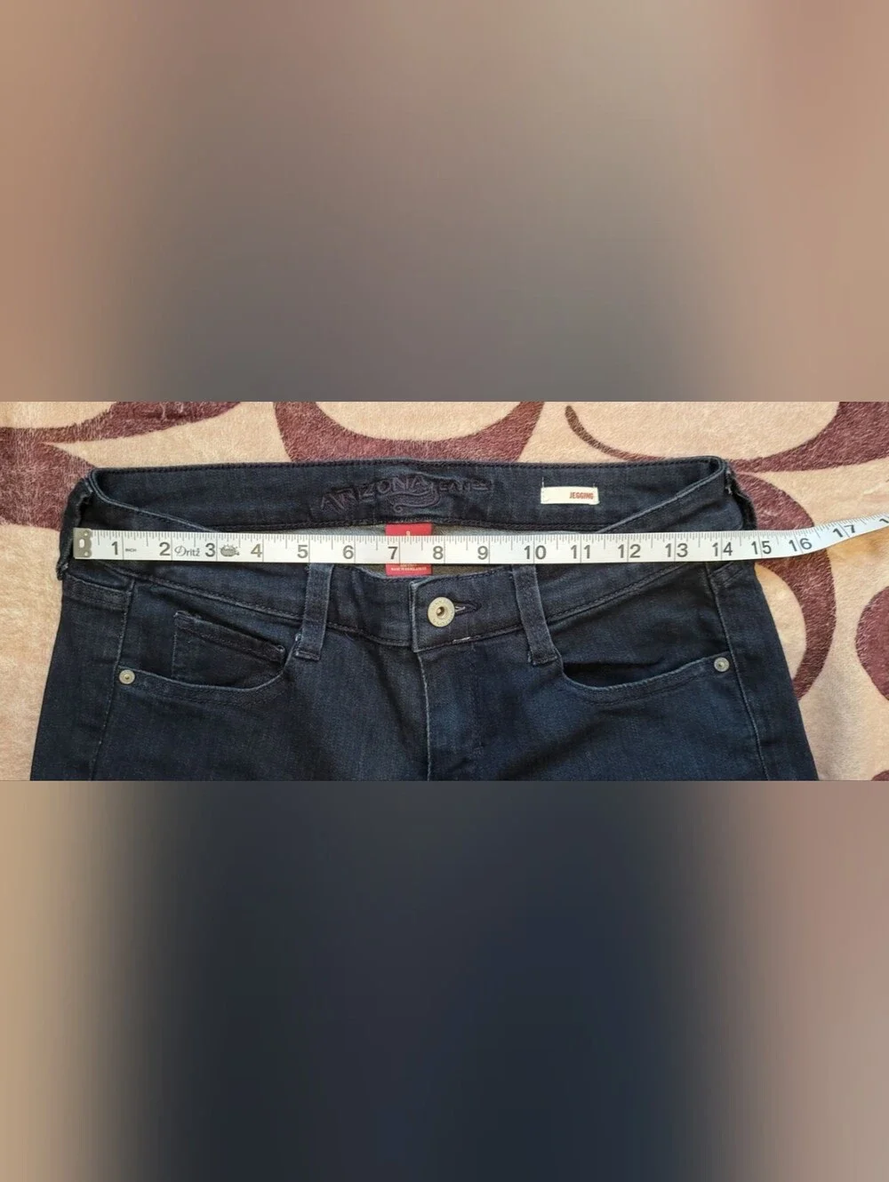 Arizona Jeans Blue Dark Wash Denim Jegging Stretch Mid Rise 5-Pocket NWOT